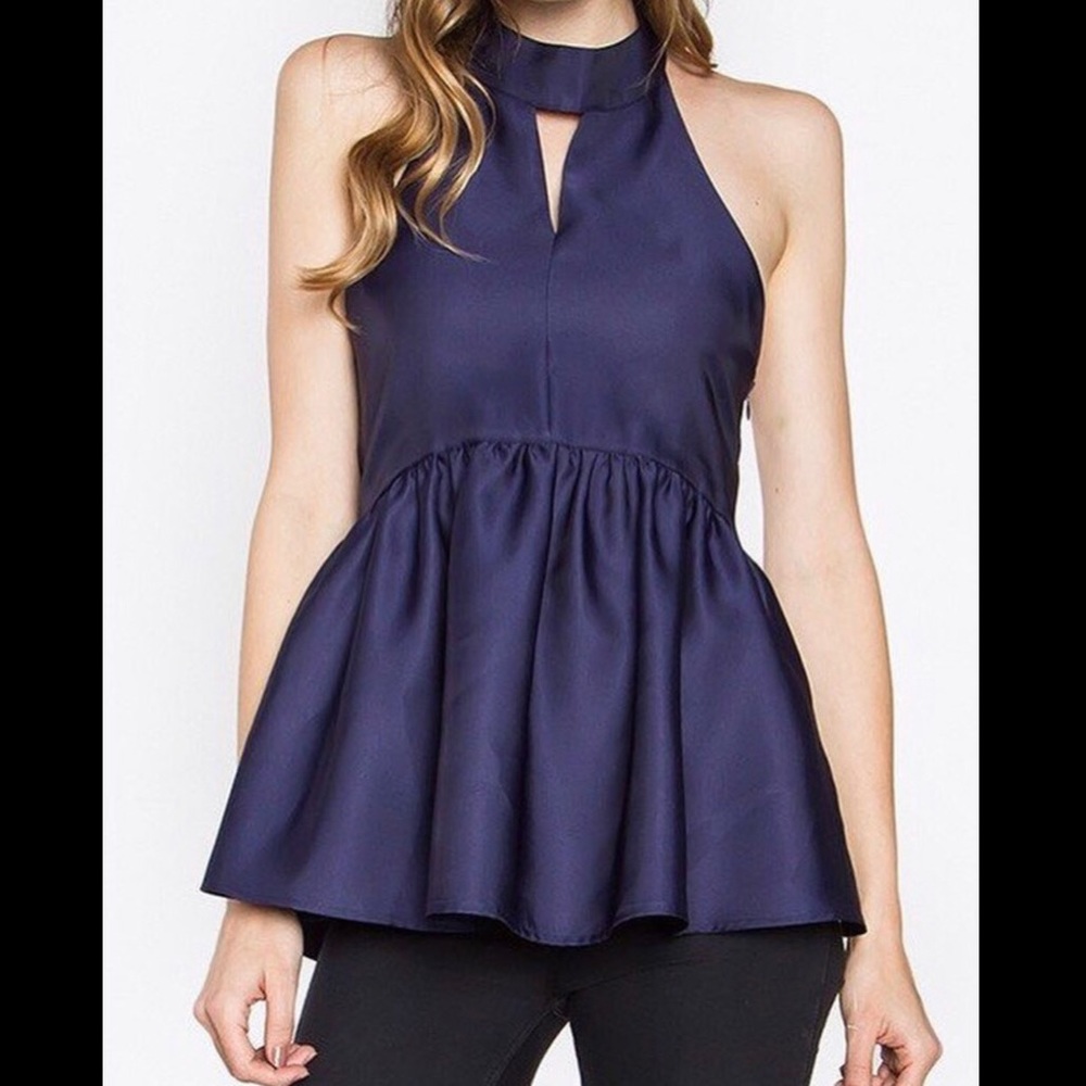 Sugar + L!ps Peplum Halter Top